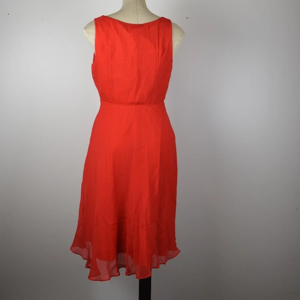 J. Crew Red Heidi Silk Midi Dress 4